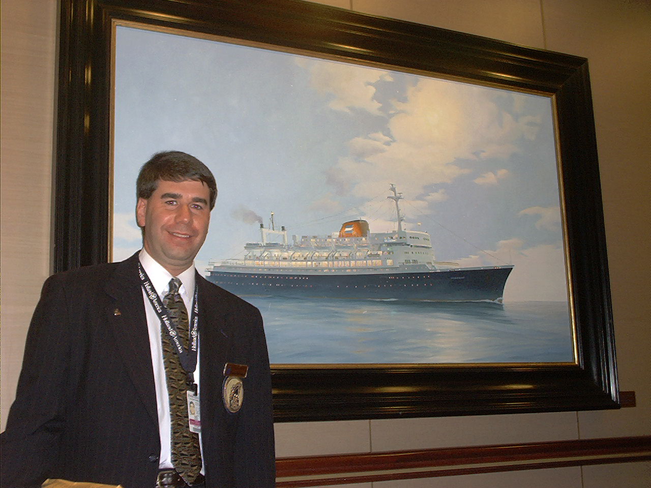 Steve early in his shoreside Holland America Line career