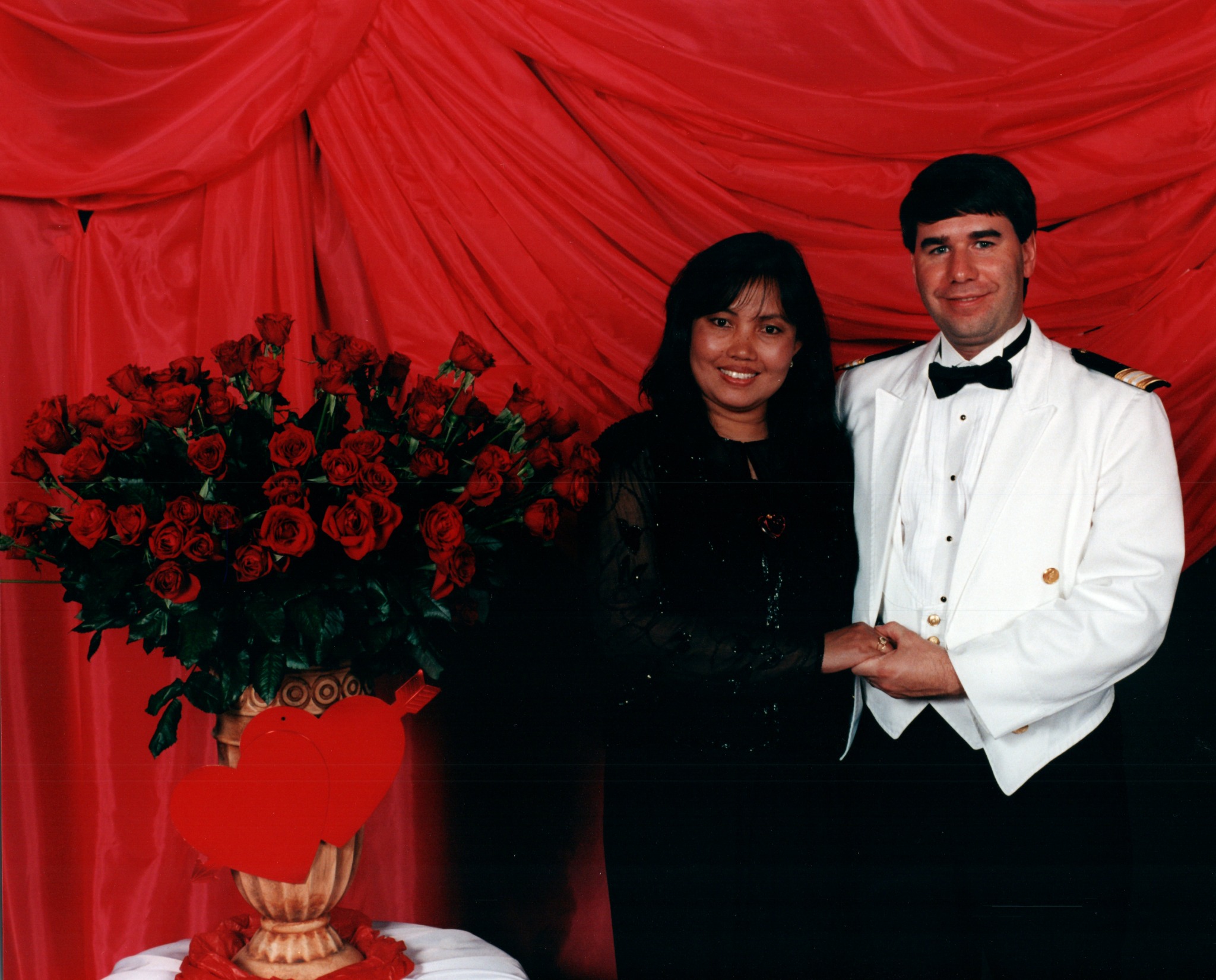 Steve with his wife Nenah during the 2001 world cruise