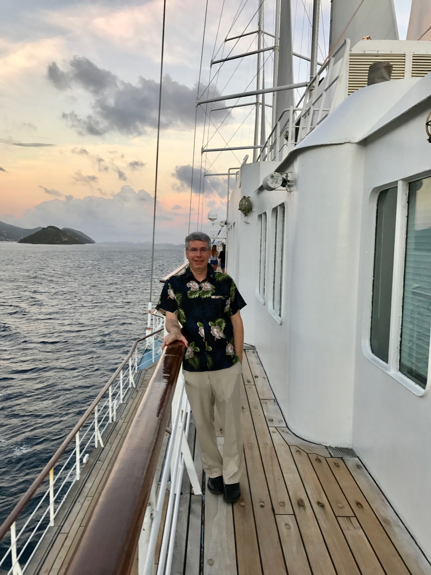 Steve aboard an intimate small cruise ship